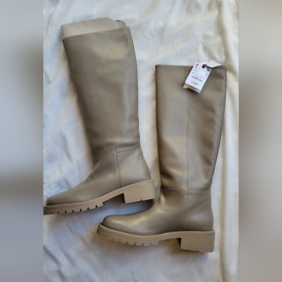 Zara leather boots! NWT - Picture 3 of 6
